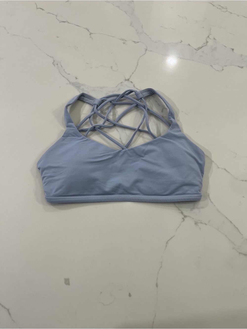 lululemon free to be wild bra blue linen 6